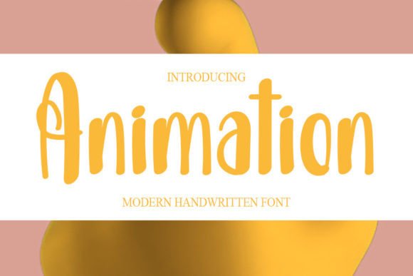 Animation Font: A Modern Handwritten Typeface for Small Business Branding