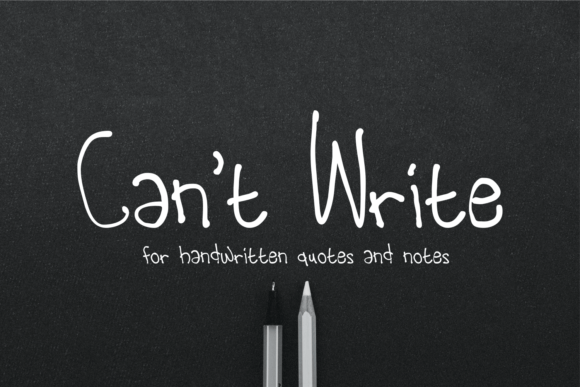 Can’t Write: A Handwritten Font That Feels Human
