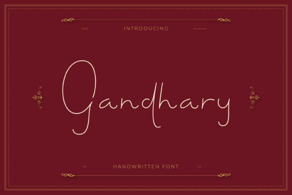 Gandhary: A Handwritten Script Font for Editorial Elegance