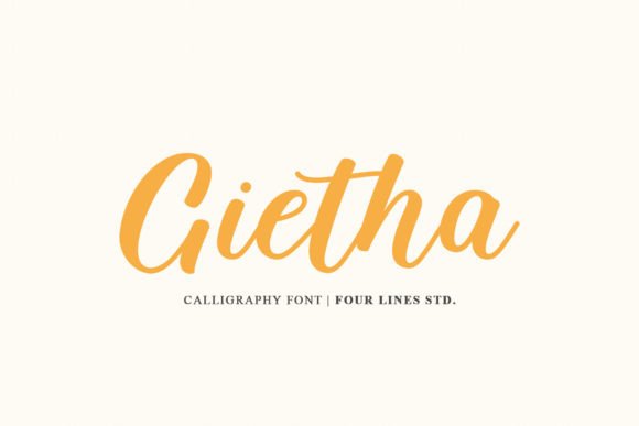 Gietha: A Friendly Calligraphy Font for Digital Branding