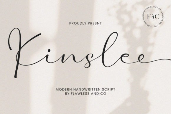 Kinslee: A Modern Handwritten Font for Elegant Brand Identity