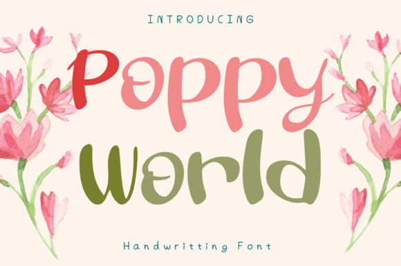 Poppy World: A Whimsical Handwritten Font for Campaign Visuals